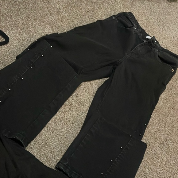 BP brand black jeans with studs preowned size 26 - Picture 3 of 12